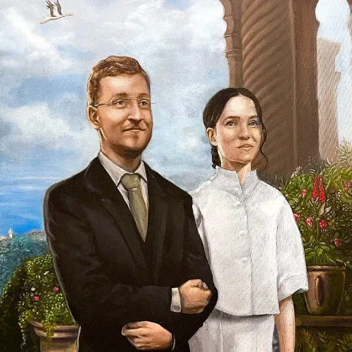 Live Wedding Paintings by Royal Society Artist Dorian RMS - Image 5